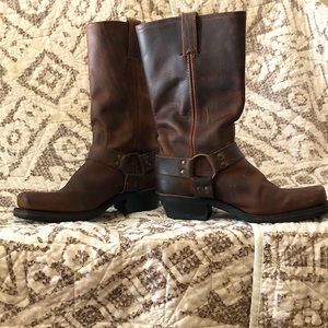 Frye brown harness/moto boot.